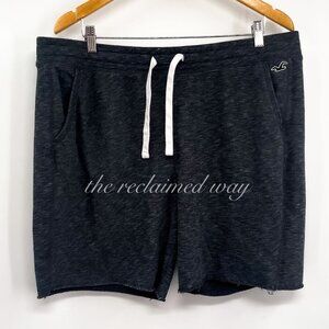 Hollister Beach Prep 7" Athletic Cut Off Fleece Drawstring Sweat Shorts XL Y2K